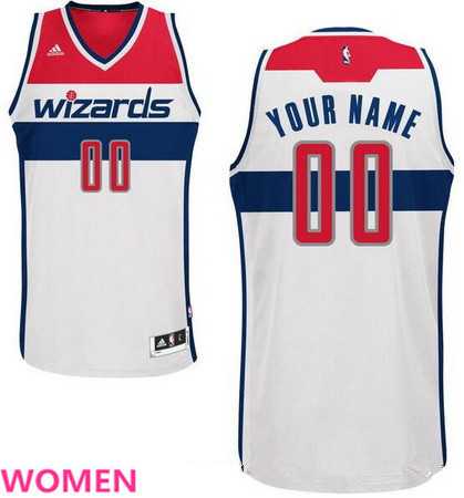 Womens Customized Washington Wizards White Swingman Adidas Swingman Home Basketball Jersey->customized nba jersey->Custom Jersey